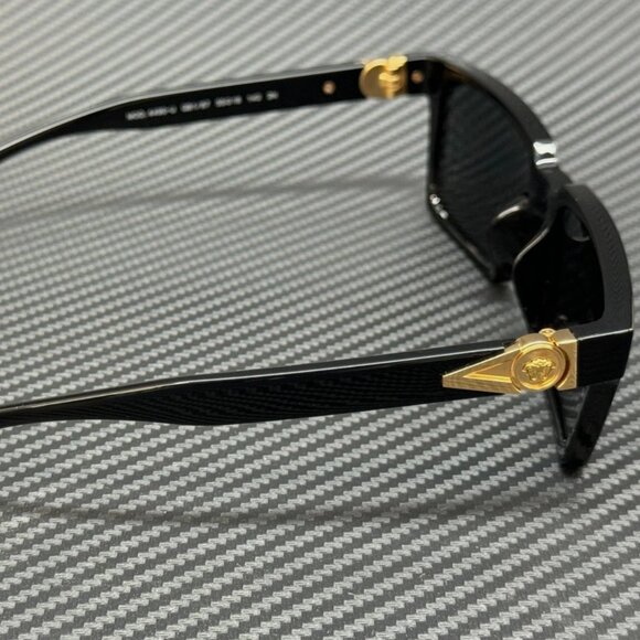 VERSACE Black Grey Men's 55 mm Sunglasses - Picture 4 of 5